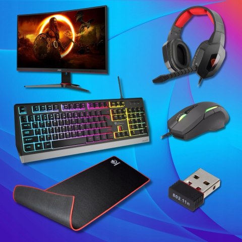 Zestaw BSG Raptor V17 AMD Ryzen 5 NVIDIA GeForce RTX 4060 16GB DDR4 512GB SSD Windows 11 Pro