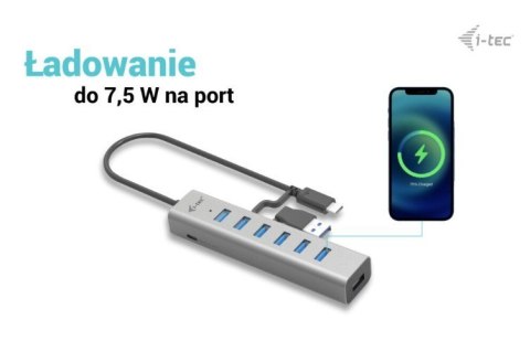 I-tec Hub USB-C Charging Metal HUB 7 Port