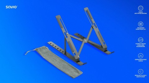 Savio Przenośna podstawka biurowa pod laptop/tablet PB-01