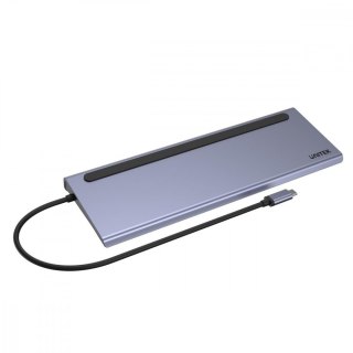 Unitek HUB USB-C 11w1 USB-C, RJ45, PD 100W, 2x HDMI, VGA, SD; D1022B