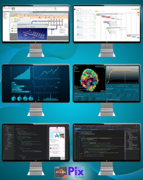 Protask V5 AMD Ryzen 7 16GB DDR4 512GB SSD DVD Windows 11 Pro