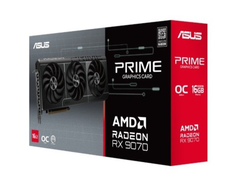 Asus Karta graficzna RX 9070 PRIME OC 16GB GDDR6 256bit DP/HDMI