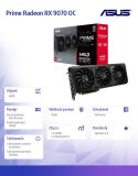 Asus Karta graficzna RX 9070 PRIME OC 16GB GDDR6 256bit DP/HDMI