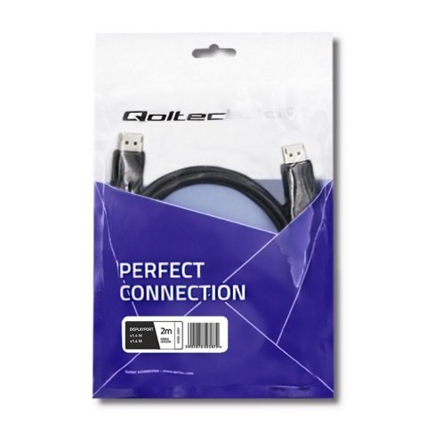 Qoltec Kabel DisplayPort v1.4 Męski - DisplayPort v1.4 Męski 2m