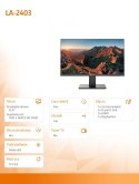 AG NEOVO Monitor 23.8 cala LA-2403 IPS FHD 100Hz HDMI DP VGA