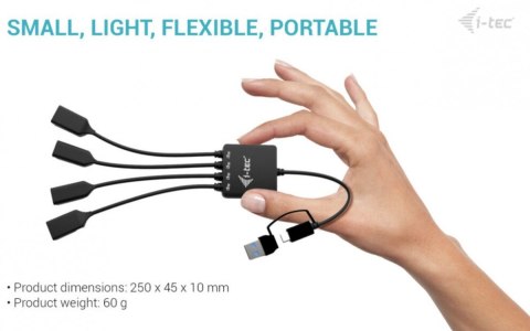 I-tec HUB USB-C/USB-A Cable 4 port (2x USB-C 2x USB-A)