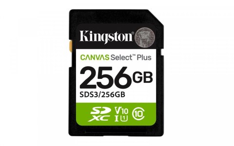 Kingston Karta pamięci SD 256GB Canvas Select Plus Gen3 150MB/s