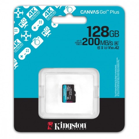 Kingston Karta pamięci microSD 128GB Canvas Go! Plus 200MB/s A2 U3 V30