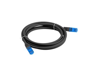 Lanberg Patchcord kat.6a S/FTP CCA 1.0m Czarny