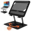 Media-Tech Regulowana, obracana, ergonomiczna podstawka pod laptopa 10-17 LAPTOP STAND ROTO MT2662