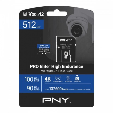 PNY Karta pamięci microSD High Endurance 512G P-SDU512V32100PHE-GE
