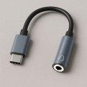 Qoltec Adapter USB-C | Jack 3.5mm | 10 cm