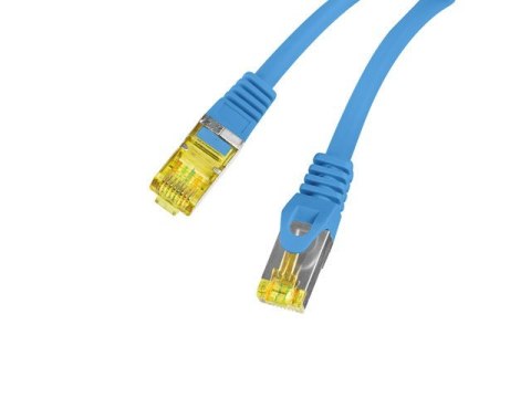 Lanberg Patchcord kat.6a S/FTP LSZH CU 0.25m niebieski fluke
