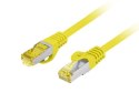 Lanberg Patchcord kat.6a S/FTP LSZH CU 0.25m żółty fluke