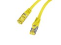 Lanberg Patchcord kat.6a S/FTP LSZH CU 0.25m żółty fluke