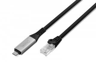 Digitus Kabel adapter USB-C - RJ45 Kat. 6A S/FTP, 1 Gbit/s, USB 3.2 Gen1, LSZH, 5m