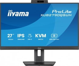 IIYAMA Monitor 27 cali XUB2790QSUH-B2 IPS,QHD,CAM,MIC,HDMI,DP,3xUSB(3.2), 100Hz,ADAPTIVE SYNC,FlickerFree,2x2W,WINDOWS HELLO