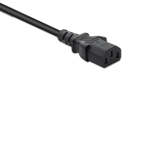 Qoltec Kabel zasilający do UPS | IEC C13/C14 | 3x1.0mm2 | 1.5m