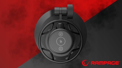 Rampage Bemol Mikrofon gamingowy do podcastów RGB USB C czarny