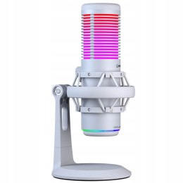 Rampage Bemol mikrofon gamingowy USB C RGB biały do podcastów