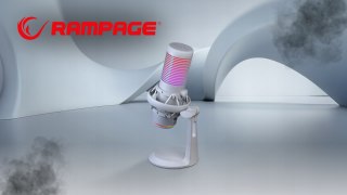 Rampage Bemol mikrofon gamingowy USB C RGB biały do podcastów