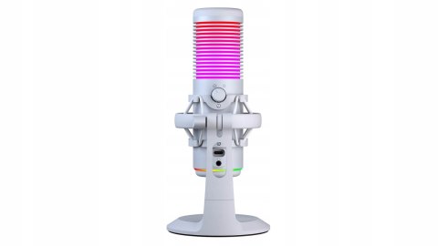 Rampage Bemol mikrofon gamingowy USB C RGB biały do podcastów