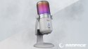 Rampage Diyez mikrofon gamingowy dotykowy RGB USB C biały kompaktowy