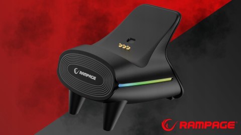 Rampage Hydra Pro Kontroler Bezprzewodowy RGB z Stacją Ładującą Wygodny