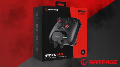 Rampage Hydra Pro Kontroler Bezprzewodowy RGB z Stacją Ładującą Wygodny