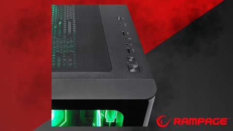 Rampage Loopy Obudowa PC czarna 7x 120mm wentylatorów ARGB Infinity HUB