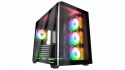 Rampage Loopy Obudowa PC czarna 7x 120mm wentylatorów ARGB Infinity HUB