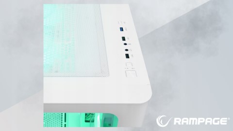 Rampage Loopy obudowa PC biała 7x wentylatorów ARGB Infinity HUB wydajna