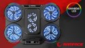 Rampage PROTE R6 Podstawka chłodząca laptop 10-17 RGB regulowana gamingowa