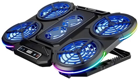Rampage PROTE R6 Podstawka chłodząca laptop 10-17 RGB regulowana gamingowa