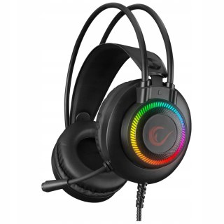 Rampage RM-K27 X-Jammer Słuchawki gamingowe 7.1 czarne Rainbow LED