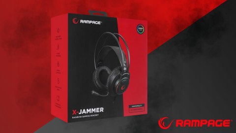Rampage RM-K27 X-Jammer Słuchawki gamingowe 7.1 czarne Rainbow LED