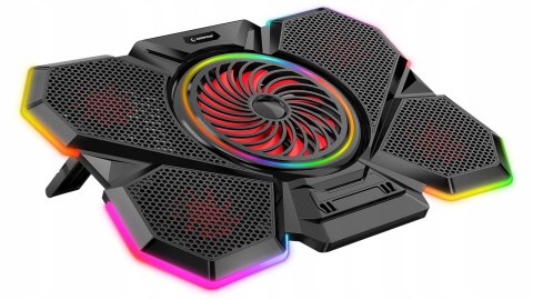 Rampage S47 CoolFlow podstawka chłodząca pod laptop 12-17 RGB regulowana