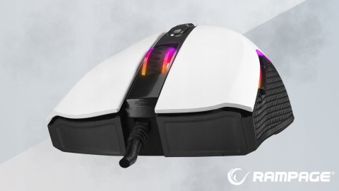 Rampage SMX-R44 V2 mysz gamingowa 12800 DPI RGB Huano 1000Hz biała