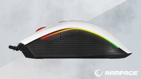 Rampage SMX-R44 V2 mysz gamingowa 12800 DPI RGB Huano 1000Hz biała