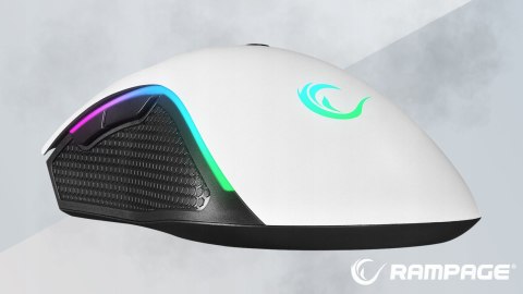 Rampage SMX-R44 V2 mysz gamingowa 12800 DPI RGB Huano 1000Hz biała