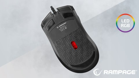 Rampage SMX-R44 V2 mysz gamingowa 12800 DPI RGB Huano 1000Hz biała