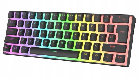 Klawiatura Rampage RADIANT K11 mechaniczna Pudding RGB czerwona gaming