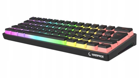 Klawiatura Rampage RADIANT K11 mechaniczna Pudding RGB czerwona gaming