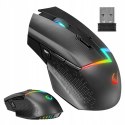 Mysz Rampage DROP M3 gaming bezprzewodowa 1000Hz RGB czarna ergonomiczna