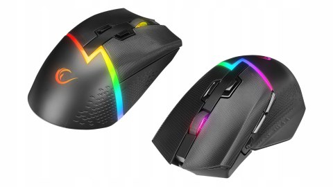 Mysz Rampage DROP M3 gaming bezprzewodowa 1000Hz RGB czarna ergonomiczna
