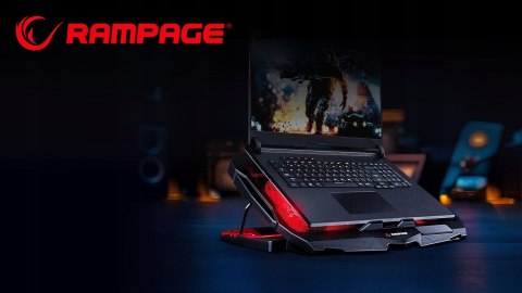 Rampage AD-RX34 podstawka chłodząca pod laptop 12-17 cali regulowana czarna