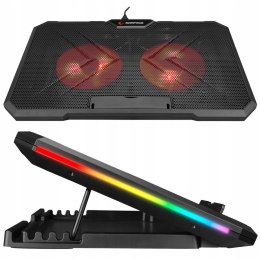 Rampage AD-RC12 CLAW Podstawka chłodząca laptop 15-17 cal RGB regulowana