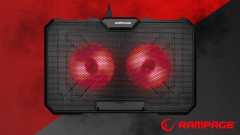 Rampage AD-RC12 CLAW Podstawka chłodząca laptop 15-17 cal RGB regulowana
