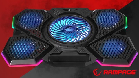 Rampage AD-RC13 BELLATRIX podstawka chłodząca laptop 15-17 RGB regulowana