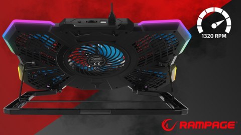 Rampage AD-RC13 BELLATRIX podstawka chłodząca laptop 15-17 RGB regulowana